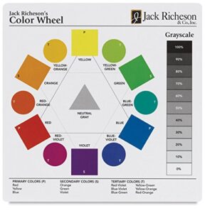 jack richeson 499975 individual large color wheel teaching chart, 7" x 7" size, assorted color, 0.5" height, 7" width, 7" length (pack of 30)