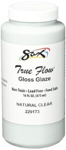 sax 229173 true flow gloss glaze - 1 pint - natural clear, 16 fl oz (pack of 1)