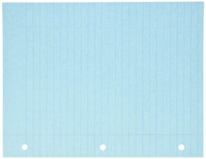 school smart - 87154 3-hole punched filler paper, 8-1/2 x 11 inches, blue, 100 sheets
