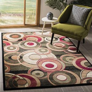safavieh lyndhurst collection area rug - 6' x 9', black & multi, mid-century modern design, non-shedding & easy care, ideal for high traffic areas in living room, bedroom (lnh225b)