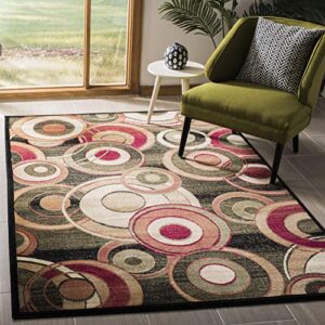 SAFAVIEH Lyndhurst Collection Area Rug - 6' x 9', Black & Multi, Mid-Century Modern Design, Non-Shedding & Easy Care, Ideal for High Traffic Areas in Living Room, Bedroom (LNH225B)