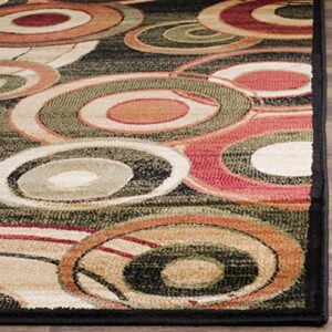 SAFAVIEH Lyndhurst Collection Area Rug - 6' x 9', Black & Multi, Mid-Century Modern Design, Non-Shedding & Easy Care, Ideal for High Traffic Areas in Living Room, Bedroom (LNH225B)