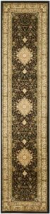 safavieh lyndhurst collection runner rug - 2'3" x 6', black & ivory, traditional oriental design, non-shedding & easy care, ideal for high traffic areas in living room, bedroom (lnh213a)