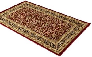 safavieh lyndhurst collection area rug - 9' x 12', red & black, traditional oriental design, non-shedding & easy care, ideal for high traffic areas in living room, bedroom (lnh214a)