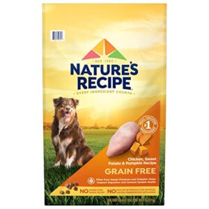 nature′s recipe dry dog food, grain free chicken, sweet potato & pumpkin recipe, 24 lb. bag
