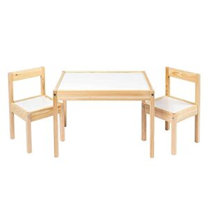 ikea kidtable, table and 2 chairs, white