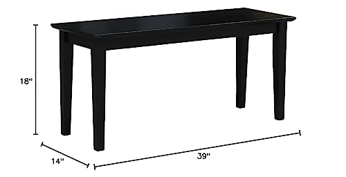 International Concepts Shaker Styled Bench RTA, Black