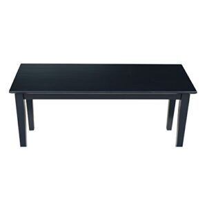 International Concepts Shaker Styled Bench RTA, Black