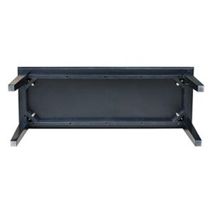 International Concepts Shaker Styled Bench RTA, Black