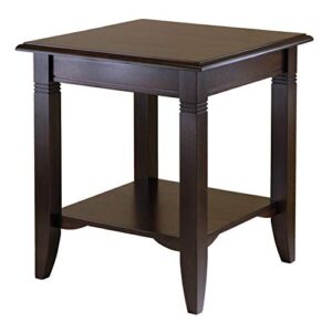 winsome wood nolan occasional table, cappuccino 20.00 x 20.00 x 21.97 inches
