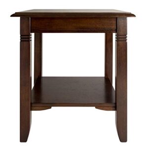 Winsome Wood Nolan Occasional Table, Cappuccino 20.00 x 20.00 x 21.97 Inches