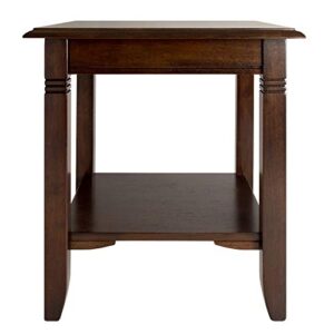 Winsome Wood Nolan Occasional Table, Cappuccino 20.00 x 20.00 x 21.97 Inches