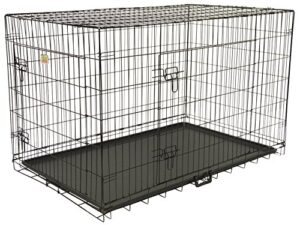 go pet club 42-inch two door folding metal cage with divider