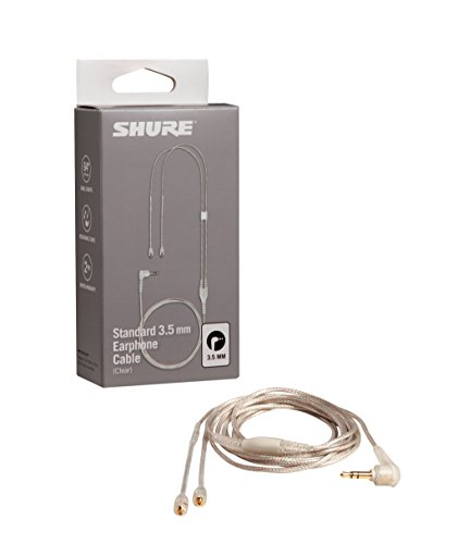 Shure EAC64CL 64 -Inch Detachable Earphone Cable for SE215, SE315, SE425 and SE535 Earphones (Clear)