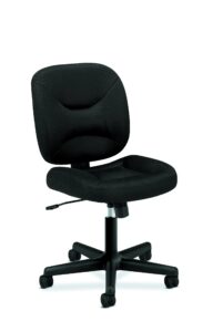 hon valutask low back task chair - mesh computer chair for office desk, black (hvl210)