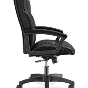 HON Leather Executive Chair - High-Back Computer Chair for Office Desk, Black (VL151)