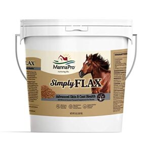 manna pro simply flax for horses | omega-3 fatty acids from flaxseed | 8 pounds