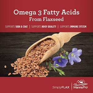 Manna Pro Simply Flax for Horses | Omega-3 Fatty Acids from Flaxseed | 8 Pounds