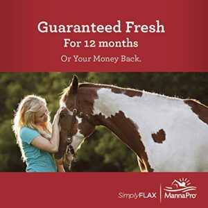 Manna Pro Simply Flax for Horses | Omega-3 Fatty Acids from Flaxseed | 8 Pounds