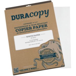 rite in the rain waterproof (durarite) copier paper, 8 1/2" x 11", white, 100 sheet pack (6511)