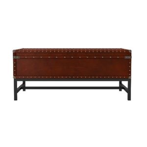 Southern Enterprises Voyager Storage Cocktail Coffee Table, Espresso Finish