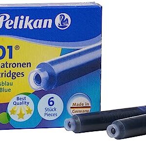 Pelikan 4001 TP/6 Ink Cartridges for Fountain Pens, Royal Blue, 0.8ml, 30 Pack (330845)