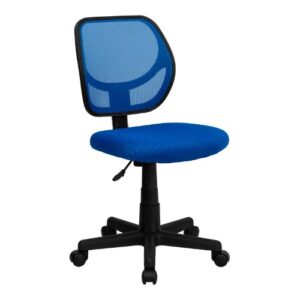 flash furniture neri low back blue mesh swivel task office chair