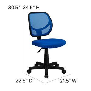 Flash Furniture Neri Low Back Blue Mesh Swivel Task Office Chair