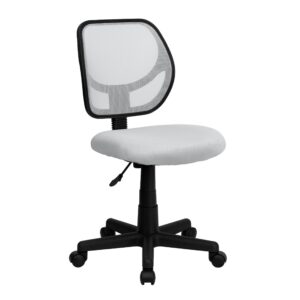 flash furniture neri low back white mesh swivel task office chair
