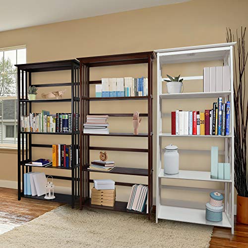 Casual Home Mission Style 5-Shelf Bookcase, Espresso