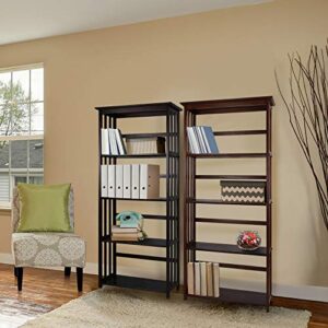 Casual Home Mission Style 5-Shelf Bookcase, Espresso