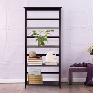 Casual Home Mission Style 5-Shelf Bookcase, Espresso