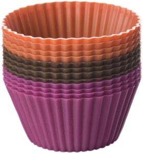 chicago metallic silicone baking cups, multi color