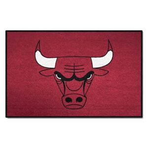 fanmats 11902 chicago bulls starter mat accent rug - 19in. x 30in. | sports fan home decor rug and tailgating mat