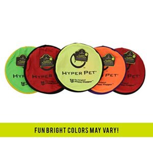 Hyper Pet Flippy Flopper Dog Frisbee Interactive Dog Toys [Flying Disc Dog Fetch Toy – Floats in Water & Safe on Teeth] (Colors Will Vary), Multicolor, 9"