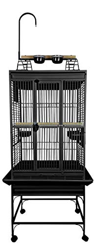 A&E Cage Co. Play Top Cage with 5/8" Bar Spacing, 24"x22", Black