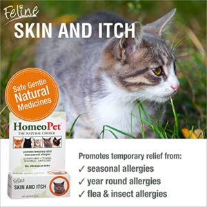 HomeoPet Feline Skin and Itch, Coat and Skin Support for Cats, 15 Milliliters