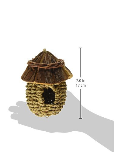 Prevue Pet Products BPV1171 Wood Roof Small Bird Nest