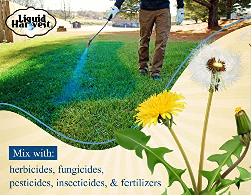 Liquid Harvest Lazer Blue Concentrated Spray Pattern Indicator - 1 Gallon (128 Ounces) - Perfect Weed Spray Dye, Herbicide Dye, Fertilizer Marking Dye, Turf Mark and Blue Herbicide Marker