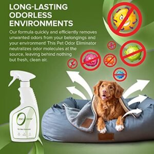 Zero Odor - Pet Odor Eliminator - Permanently Eliminate Air & Surface Odors – Patented Molecular Technology Best For Carpet, Furniture, Pet Beds - Smell Great Again (Over 400 Sprays Per Bottle)