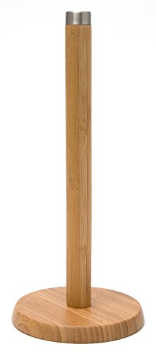 Lipper International 8036 Bamboo Wood Standing Paper Towel Holder with Metal Tip, 6-1/4" x 13-1/2"