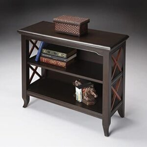 BUTLER NEWPORT BLACK & CHERRY LOW BOOKCASE