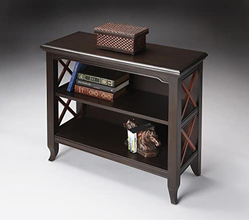 BUTLER NEWPORT BLACK & CHERRY LOW BOOKCASE