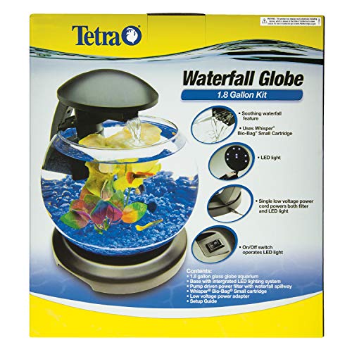 Tetra Waterfall Globe Kit 1.8 Gallons, Aquarium With Filtration