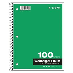 Oxford 1-Subject Notebooks, Spiral, 8 x 11, College Rule, Color Assortment May Vary, 100 Sheets, 1 Notebook (65161)