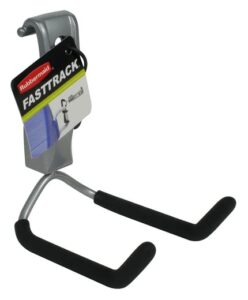 rubbermaid fasttrack cooler hook, garage organization and storage, heavy duty, durable locking fit, storage for coolers, cords, ropes, small hoses