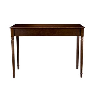 SEI Furniture Janice 2-Drawer Slim Profile Writing Desk, Espresso