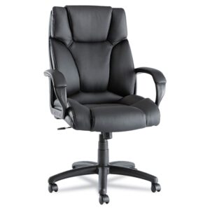 alera alefz41ls10b fraze series 17.71 in. to 21.65 in. seat height executive high-back swivel/tilt bonded leather chair - black
