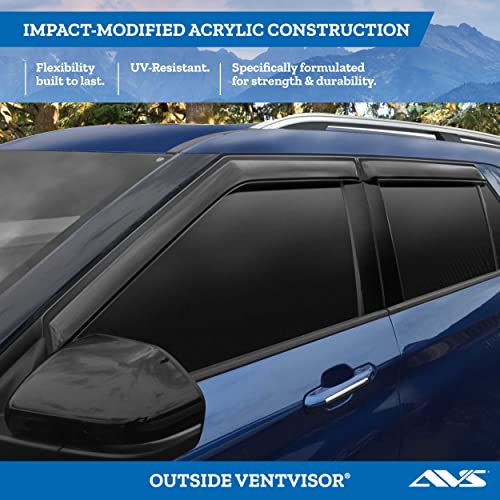 Auto Ventshade [AVS] Outside Mount Ventvisor | 2010 - 2013 Mazda 3 (5 - Door Sport)- Smoke, 4 pc. | 94325