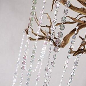 KUPOO 99 ft Clear Crystal Like Beads by The roll - Wedding Decorations (Colorful)